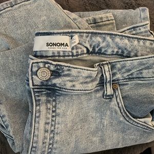 Sonoma Plus Size Acid Washed Mom Jeans